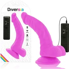 Dildo Vibração Flexível Diversia 21,5 Cm Diversia Roxo - PR2010372866