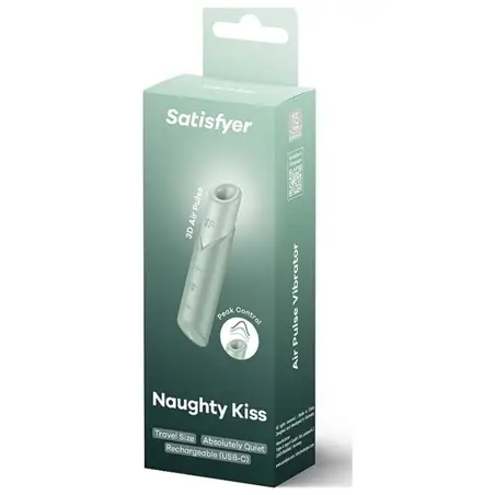 Satisfyer - Estimulador de Clitóris Naughty Kiss Wave Aquamarine - PR2010385879