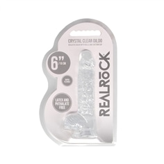 Dildo Realista com Testículos Crystal Clear 6 /15 Cm Transparente Realrock - PR2010366732 2