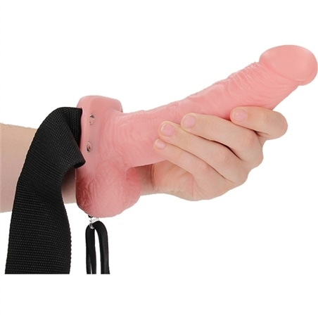 Strap-On Oco com Testículos 7 /18 Cm Flesh Realrock #7 - PR2010376569