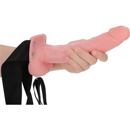 Strap-On Oco com Testículos 9 /23 Cm Flesh Realrock #7 - PR2010377327
