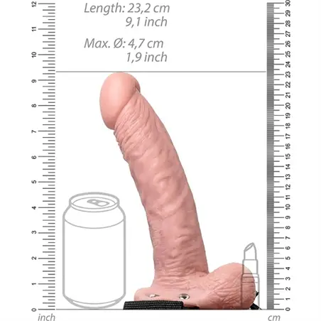 Realrock-Strap-On Hueco Vibratorio Con Testículos - 7/18 Cm #8 - PR2010376652