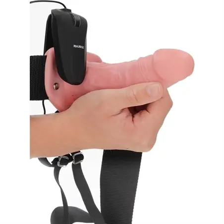 Strap-On Oco com Vibração 6 /15,5 Cm Flesh Realrock #7 - PR2010376659