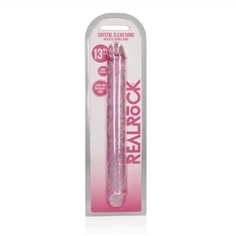 Dildo Duplo Crystal Clear Realistic Dong 13 /34 Cm Rosa Realrock - PR2010387056 2