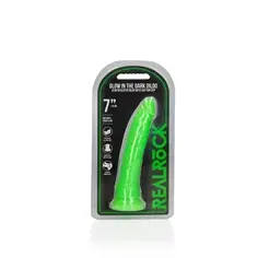 Dildo Slim Realistic Dildo Glow In The Dark 7'' / 18 Cm Realrock - PR2010387088 2