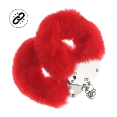 Algemas com Pelúcia Heavy-Duty Fluffy Vermelho Ouch! - PR2010387368