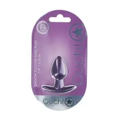 Plug Anal Smooth Silicone Small 2.6 /6,5 Cm Metallic Purple Ouch! - PR2010387392 2