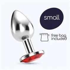 Plug Anal Jóia Bijou Vermelho Pequeno Crushious com Bolsa Aveludada Grátis - PR2010370873