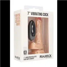 Vibrador Realístico com Testículos Realrock 7" Branco - PR2010332018 2