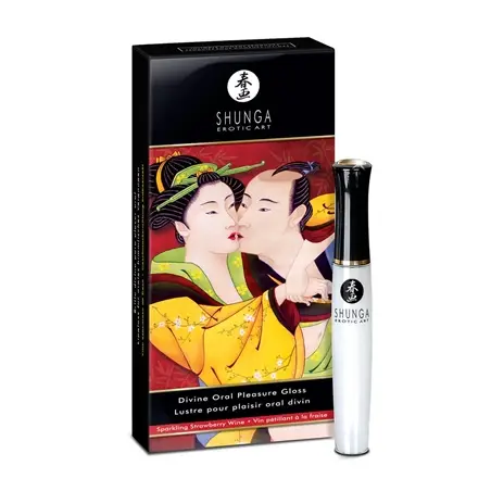 Shunga Divine Oral Pleasure Gloss Champanhe Morango 10ml - PR2010299654
