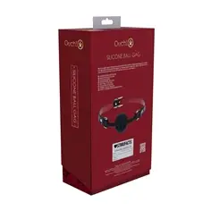 Mordaça de Silicone Respirável Milan Collection Preto/Vermelho Ouch! - PR2010387837