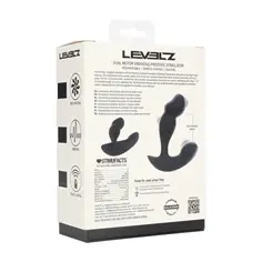 Estimulador de Próstata Em Silicone Líquido com Motor Duplo e Controlo Remoto Preto Levelz - PR2010387762