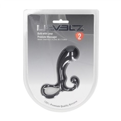 Estimulador de Próstata  Em Silicone com Bolbo e Alça S Preto Levelz - PR2010387649 2
