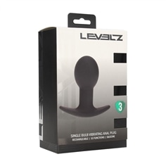 Plug Anal Em Silicone com Vibração Single Bulb Preto Levelz - PR2010387671 2