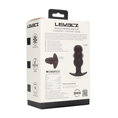 Plug Anal Em Silicone com Vibração Tri Bulb Preto Levelz - PR2010387672