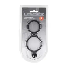 Anel Duplo de Silicone com Estimulador de Períneo Preto - PR2010387724 2