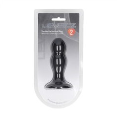 Plug Anal de Silicone Líquido Doble Ratter M Preto Levelz - PR2010387732 2