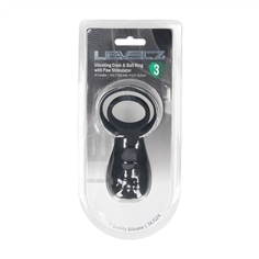 Anel para o Pénis e Testículos com Vibração Preto Levelz - PR2010387753 2