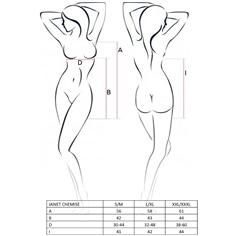 Camisa de Noite e Tanga Janet Branca Passion - 44-46 XXL/3XL - PR2010386769