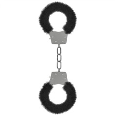 Algemas com Peluche Pleasure Furry Handcuffs Pretas - PR2010319877