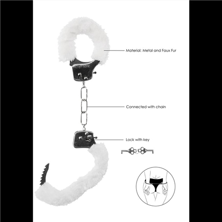 Algemas com Peluche Pleasure Furry Handcuffs Brancas #4 - PR2010319879