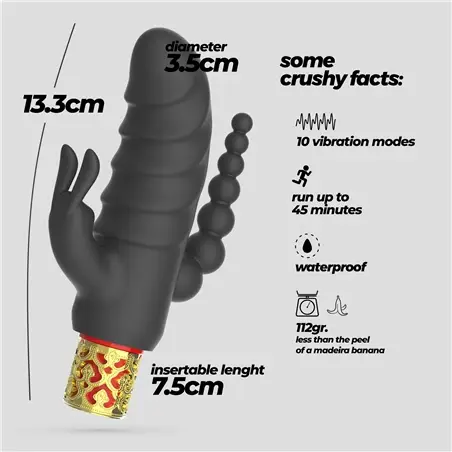 Romanov Vibrador Clássico com Manga de Silicone Amovível Crushious #7 - PR2010387884