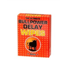 Caixa Com 6 Toalhitas Retardantes Bull Power Delay Wipes 2M - PR2010320149