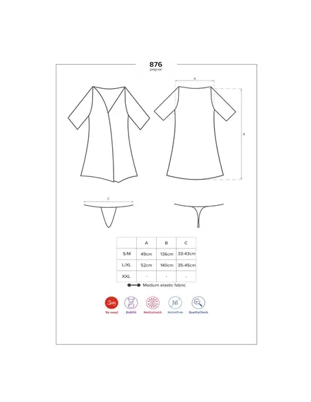 Robe 876-Pei Obsessive Preto - 40-42 L/XL #3 - PR2010359316