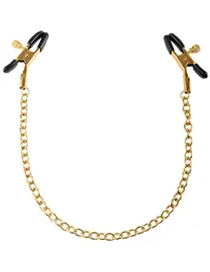 Pinças para Os Mamilos Ajustáveis com Corrente Fetish Fantasy Gold - PR2010322555