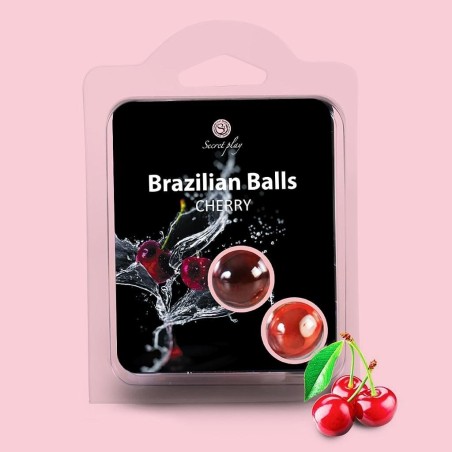 Bolas Lubrificantes Beijáveis Brazilian Balls Sabor a Cereja 2 X 4Gr - PR2010314261