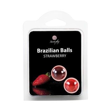 Bolas Lubrificantes Beijáveis Brazilian Balls Sabor a Morango 2 X 4Gr #2 - PR2010314260