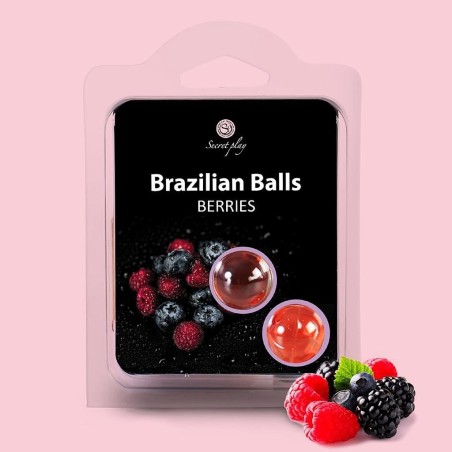 Bolas Lubrificantes Beijáveis Brazilian Balls Sabor a Frutos do Bosque 2 X 4Gr - PR2010317222