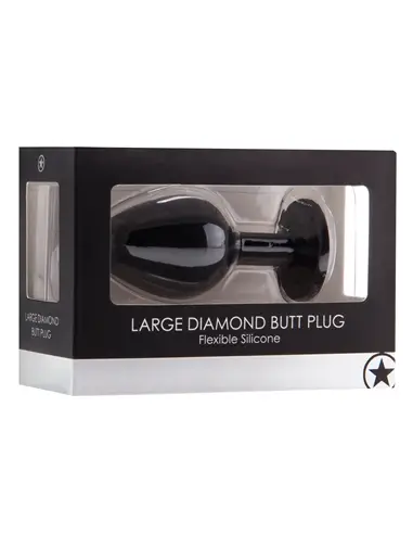 Plug Anal Diamond Butt Plug Grande Preto - Preto #1 - PR2010343364