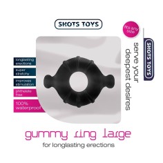 Anel para o Pénis Gummy Ring Grande - Preto - PR2010341625 2