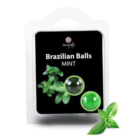 Bolas Lubrificantes Beijáveis Brazilian Balls Sabor a Menta 2 X 4Gr #1 - PR2010314265