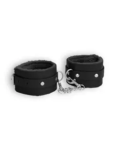 Algemas Ouch! Plush Leather Wrist Cuffs Pretas - PR2010350821