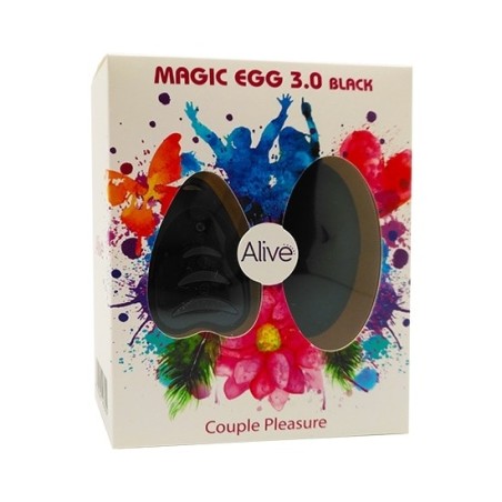 Ovo Vibratório Magic Egg 3.0 Alive com Mini Comando Remoto Preto - PR2010369415