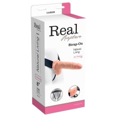 Strap-On Oco com Testículos Real Rapture Air Feeling 8' Branco - PR2010346110 2
