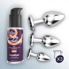 Bijou Anal Wet Train Trio Crushious Preto - PR2010372055