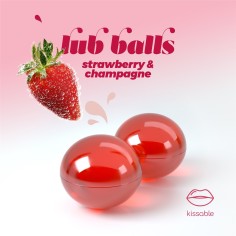 Bolinhas Explosivas Lubrificantes com Sabor a Morango & Champanhe Lub Balls Crushious - PR2010372948