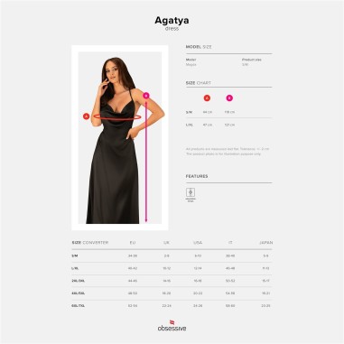 Vestido Agatya Obsessive - 36-38 S/M - PR2010373077