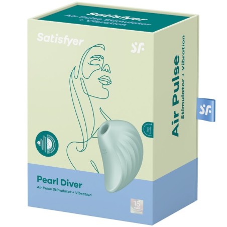 Estimulador e Vibrador Satisfyer Pearl Diver - Verde #2 - PR2010373637
