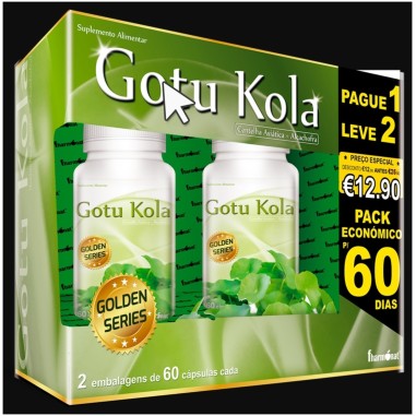 Gotu Kola - Centelha Asiática + Alcachofra 2x 60 cápsulas - PR2010374991
