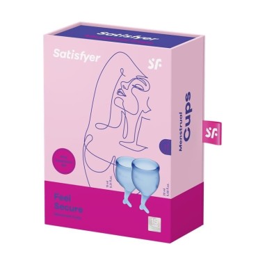 Conjunto de 2 Copos Menstruais Feel Secure Satisfyer Azul E #2 - PR2010356867