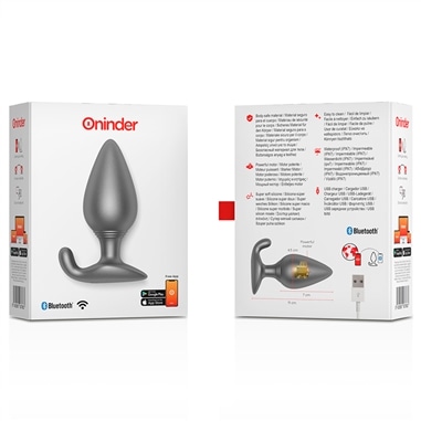 Oninder Vibrating Anal Plug Black - Free App #5 - PR2010376742