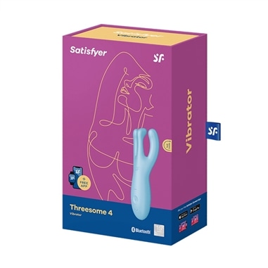 Vibrador Threesome 4 com App Satisfyer Azul #7 - PR2010373591
