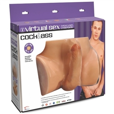 Masturbador Vibratório Virtual Sex Pénis e Ânus - PR2010324480