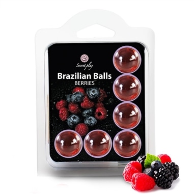 6 Bolas Lubrificantes Beijáveis Brazilian Balls Sabor a Frutos Vermelhos #1 - PR2010355402
