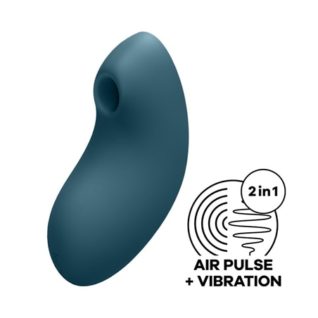 Estimulador e Vibrador de Pulso de Ar Satisfyer Vulva Lover 2 - Azul - PR2010375486