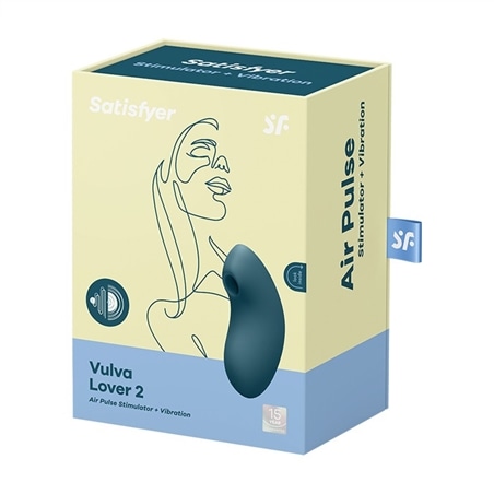 Estimulador e Vibrador de Pulso de Ar Satisfyer Vulva Lover 2 - Azul #8 - PR2010375486